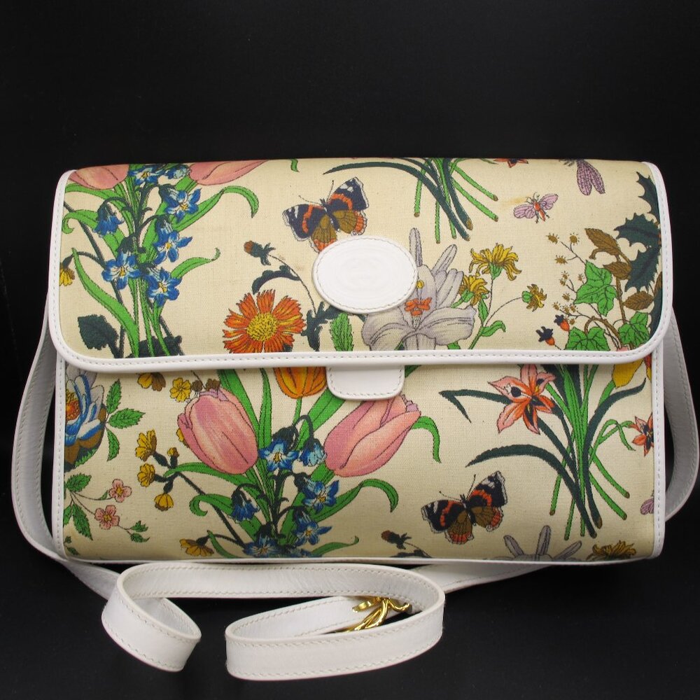 Vintage Gucci Flora bag with bandolier